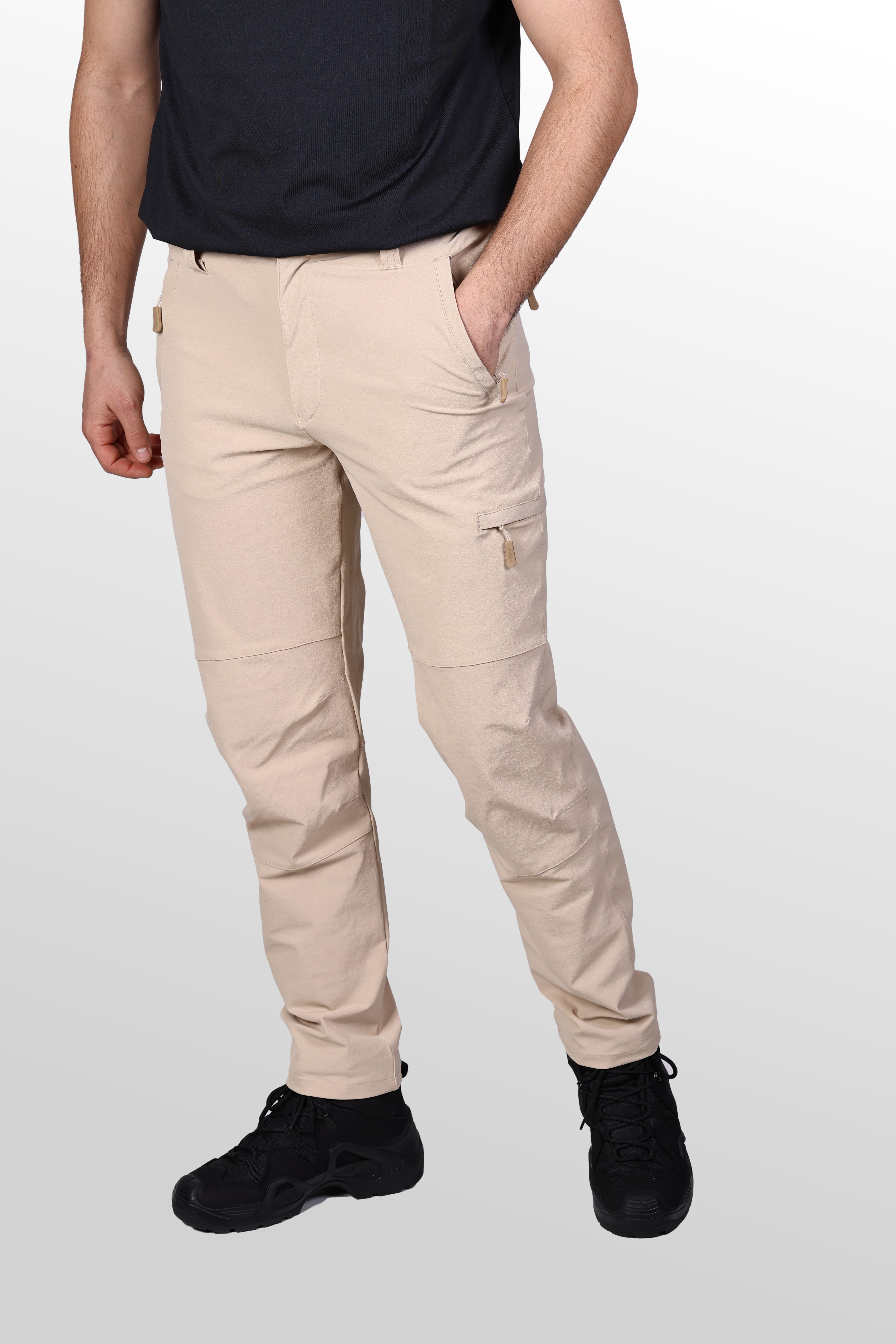 Outdoor Trekking Taktikal Likralı Bej Renk Pantolon 2