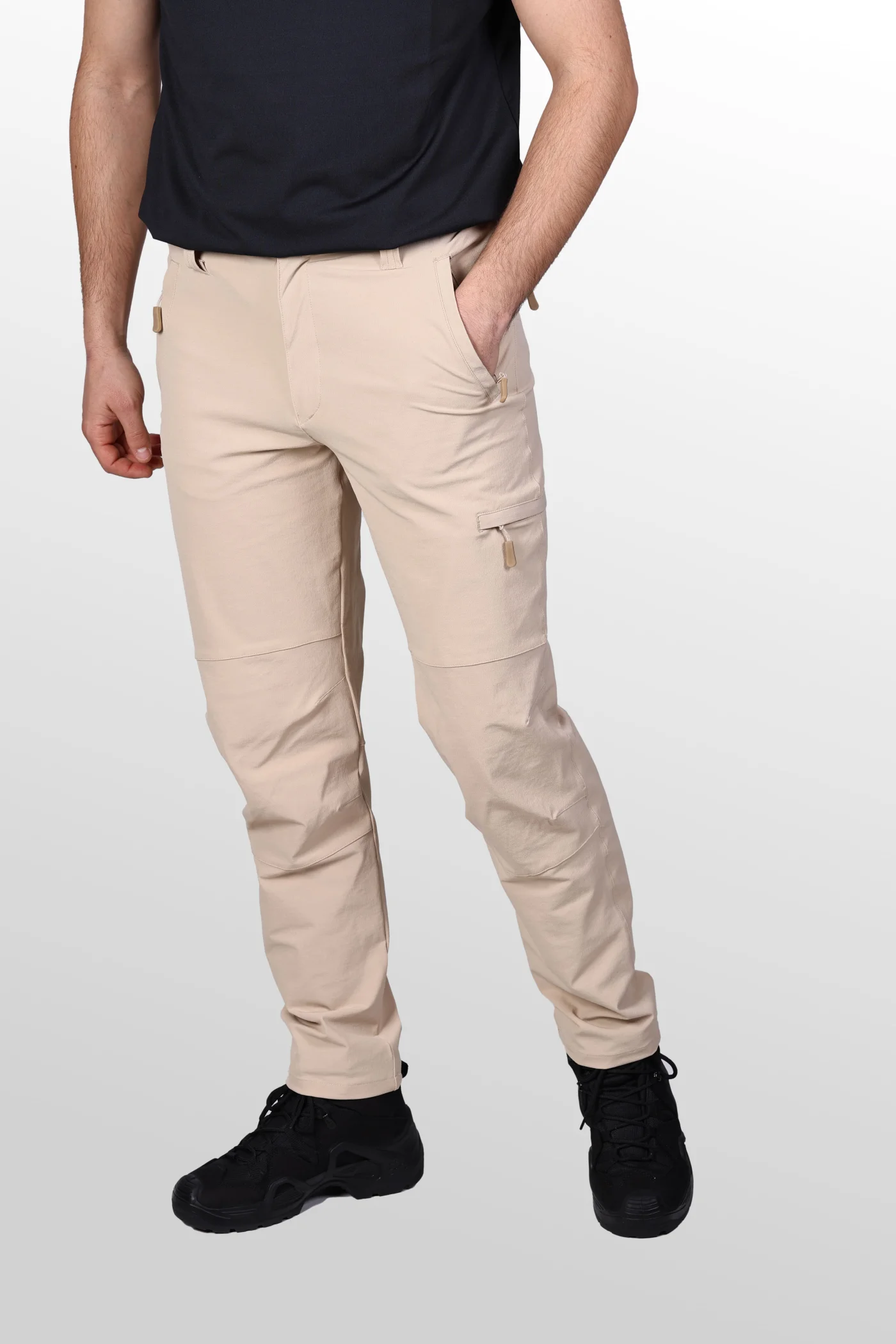 Outdoor Trekking Taktikal Likralı Bej Renk Pantolon 2