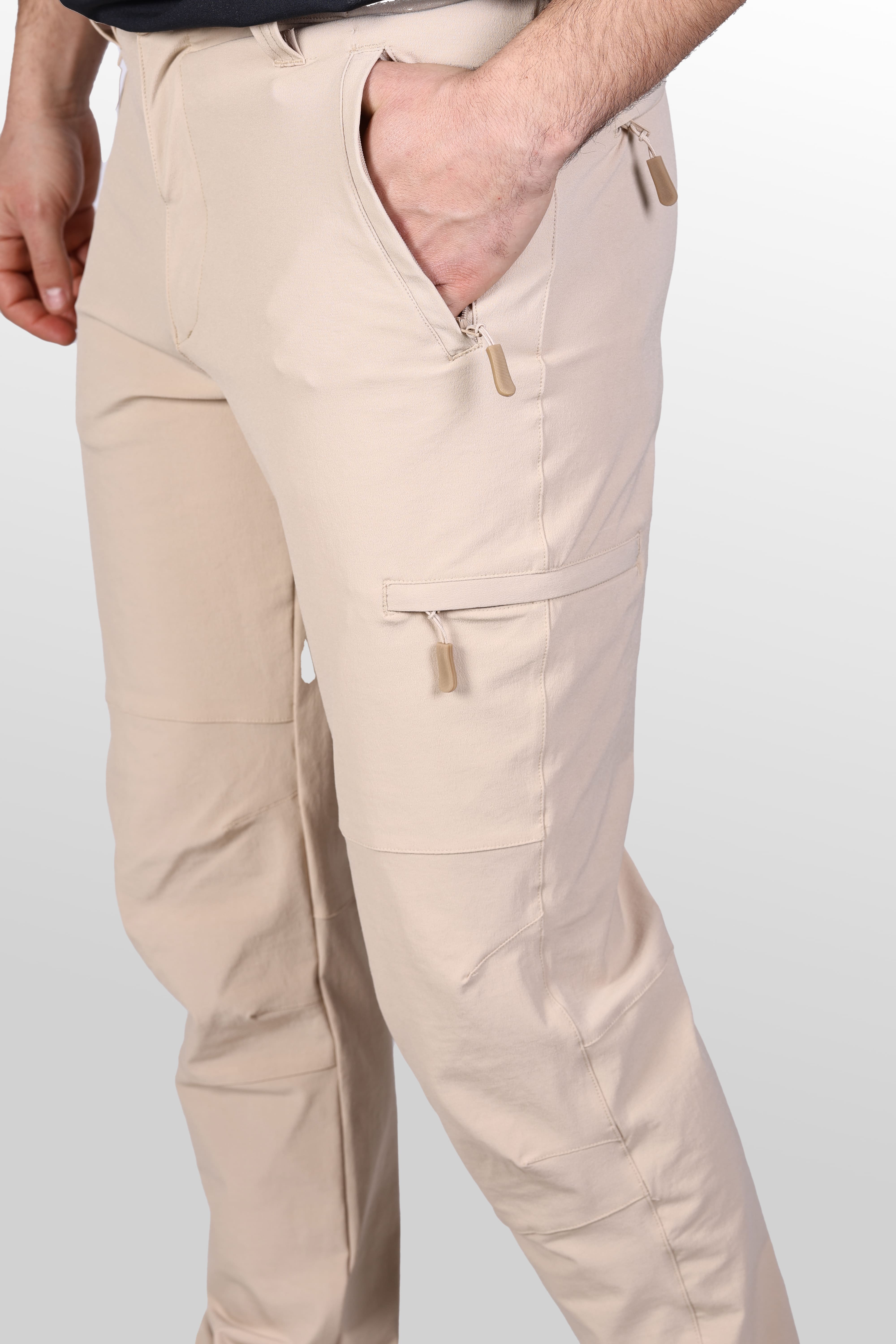 Outdoor Trekking Taktikal Likralı Bej Renk Pantolon 3