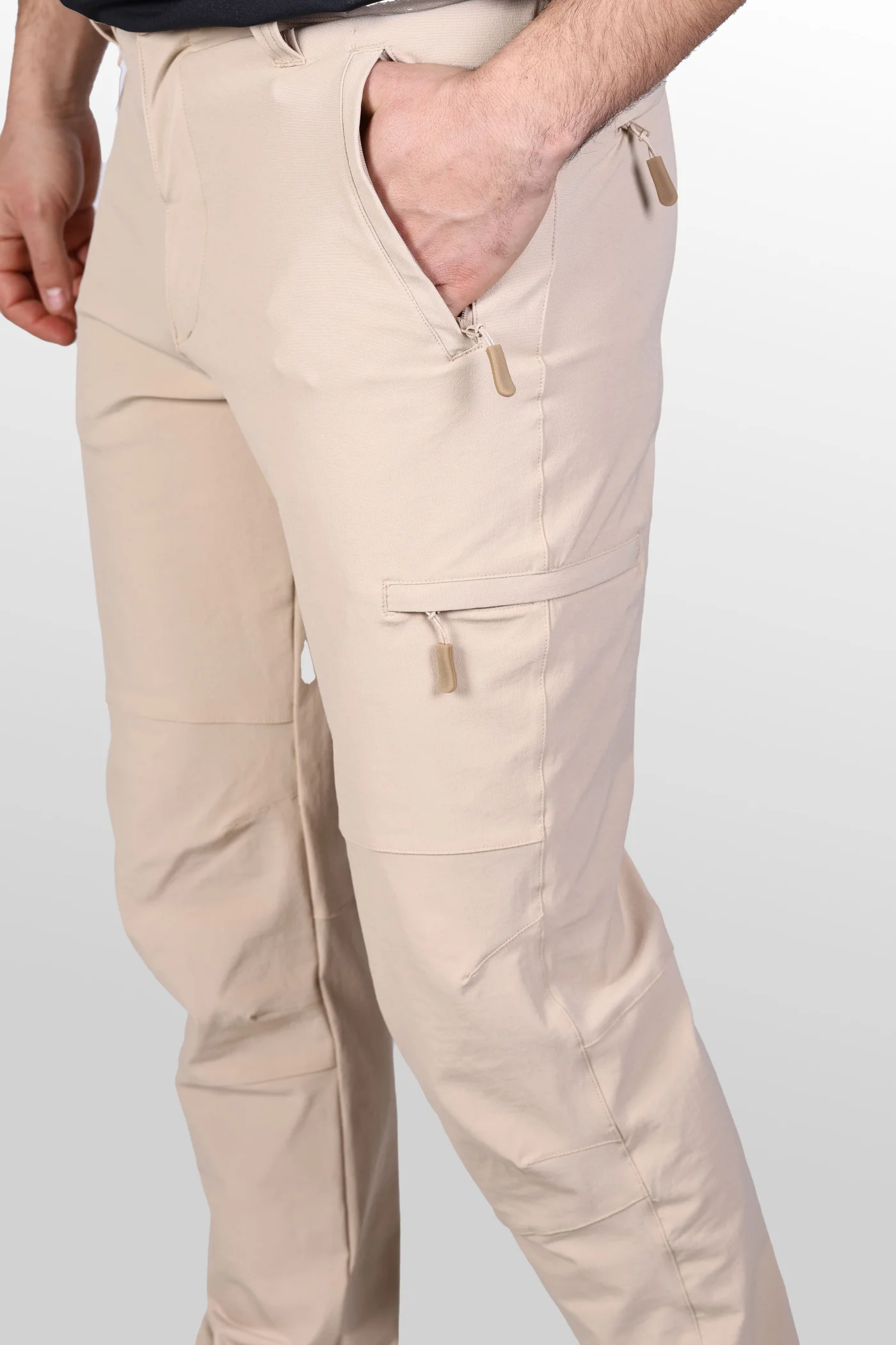 Outdoor Trekking Taktikal Likralı Bej Renk Pantolon 3