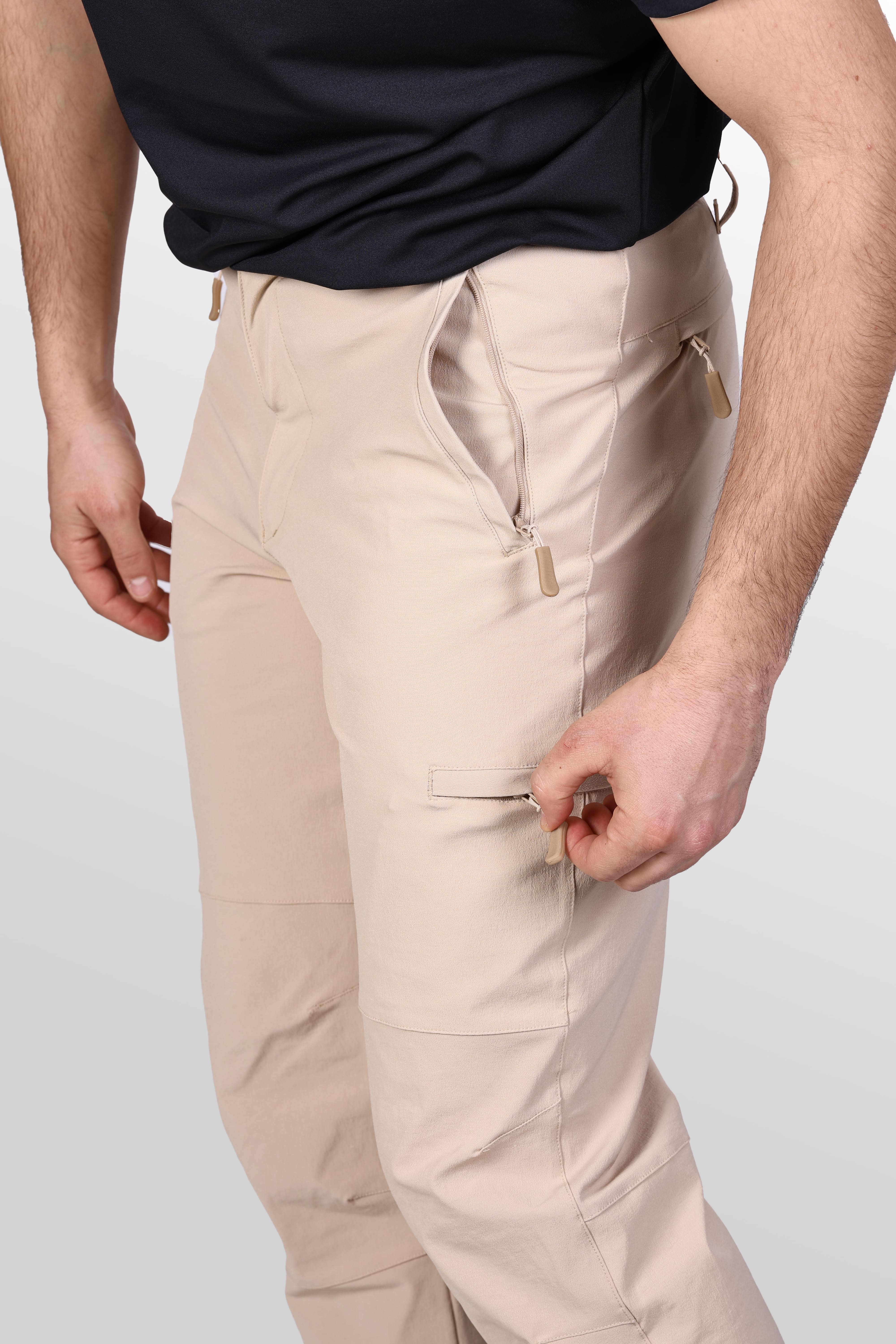 Outdoor Trekking Taktikal Likralı Bej Renk Pantolon 4