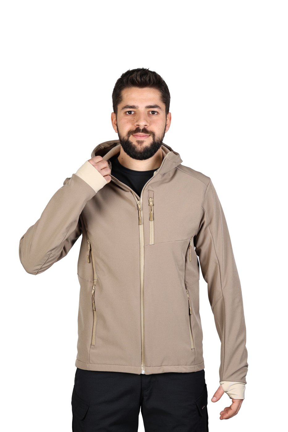 Softshell Su ve Rüzgar Geçirmez Mont Bej 2